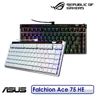 【送原廠電競滑鼠墊】ASUS 華碩 ROG Falchion Ace 75 HE 磁軸電競鍵盤 黑色