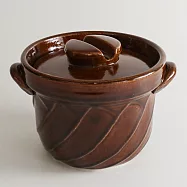 福介商店 日本土鍋 萬古燒 飴釉 3合炊飯鍋