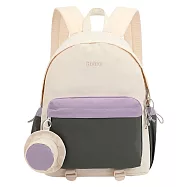 Heine 海恩 WIN-268 輕旅自由行背包 防潑水 多功能電腦後背包 14吋日系拼接/輕量化後背包 米白薰衣草紫