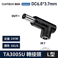 【CUKTECH 酷態科】筆電轉接頭 300W 桌面充電器 30號 超級電能站 Ultra TA3005U 電競 充電器 L型-ASUS 6.0*3.7*0.6