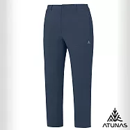 【ATUNAS 歐都納】男款蚊瘋不動彈性長褲/防蚊防曬/吸濕排汗/涼感透氣/大尺碼A1PA2606M- L 藏青