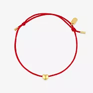 Pura Vida 美國手工 LYDIA 心動時刻金色愛心紅色編織衝浪手環 金色飾品+紅繩