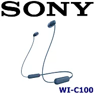 SONY WI-C100 入門級 25小時長續航 防潑濺 頸掛式藍芽耳機 新力索尼公司貨保固一年 藍色
