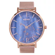 【MEDOTA】TWINKIE 星點貝殼面簡約米蘭錶帶手錶-玫瑰金 / TE-12502