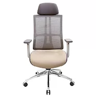 GXG 短背美學 電腦椅(3D扶手/鋁腳白色) TW-8278 LUA9W