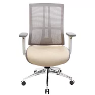 GXG 短背美學 電腦椅(3D扶手/鋁腳白色) TW-8278 LU9W