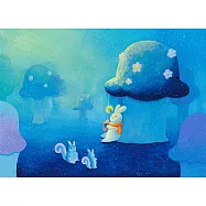 【玲廊滿藝】Nyumori-月下的閱讀時光19.1x27.2cm