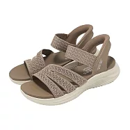 Skechers 涼拖鞋 Ultra Flex 3.0 Slip-Ins 女鞋 棕 米 輕量 164054MOC 22cm MOCHA