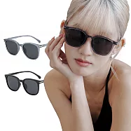 【ALEGANT】獨特時尚TR90寶麗來偏光墨鏡/UV400太陽眼鏡 月泉黑