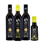 Oro Bailen 皇嘉 特級冷壓初榨橄欖油 皇家級500mlx3+Arbequina250ml Picualx3