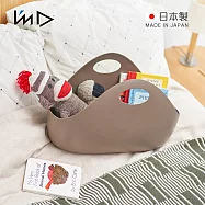 【日本岩谷Iwatani】ENOTS 日製軟質PE手提收納籃-9L- 棕