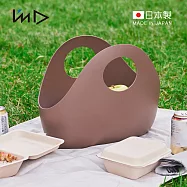 【日本岩谷Iwatani】ENOTS 日製軟質PE手提收納籃-5L- 棕