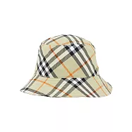 BURBERRY 戰馬圖案格紋帆布漁夫帽(淺鼠尾草綠) M號
