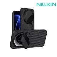 NILLKIN Xiaomi 小米 17 Ultra 5G 纖極碳纖維紋磁吸殼(透黑鏡蓋版) MagSafe -黑色