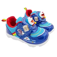 台灣製哆啦A夢電燈鞋 (MN190) 男童鞋 Doraemon 中童鞋 發光燈鞋 台灣製 MIT 運動鞋 正版授權 大童鞋 哆啦A夢童鞋 童鞋 電燈鞋 兒童燈鞋 燈鞋 15cm 藍色