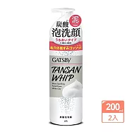 GATSBY 黑頭速淨碳酸泡洗顏200mlX2入組 (泥白)