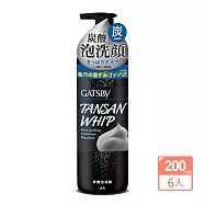GATSBY 黑頭速淨碳酸泡洗顏200mlX6入組 (炭黑)
