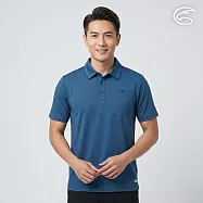 ADISI 男緹花快排抑菌消臭POLO衫 AL2611022 (M-3XL)|透氣 吸濕排汗 防臭 彈性 排汗衣 M 海軍藍