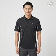 ADISI 男緹花快排抑菌消臭POLO衫 AL2611023 (M-3XL)|透氣 吸濕排汗 防臭 彈性 排汗衣 M 深黑