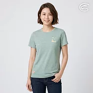 ADISI 女浪花洞洞短袖圓領透氣圖T AL2511012 鼠尾草 (S-3XL)|透氣 吸濕排汗 快乾 輕量 彈性 排汗衣 S 鼠尾草