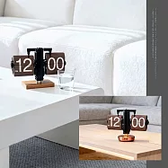 【JP嚴選-捷仕特】機械式復古翻頁時鐘 棕色