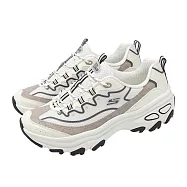 Skechers 休閒鞋 D Lite Max 女鞋 米白 黑 機能 復古 厚底 老爹鞋 180399WBK 24cm WHITE/BLACK