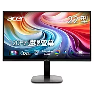Acer KA222Q J0 22型護眼抗閃螢幕(FHD/120Hz/1ms/VA)
