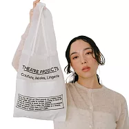 [THEATRE PRODUCTS] 刺繡購物袋 | 日雜歐根紗帆布包 側背包 CL240829 白色