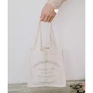 [THEATRE PRODUCTS] 雙層刺繡托特包中號 | 日雜手提包 手提袋 CL240849 白色