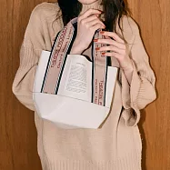 [THEATRE PRODUCTS] 仿皮織帶包小號 | 日雜托特包 手提包 水桶包 手提袋 BL191198 象牙白Ivory