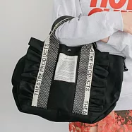 [THEATRE PRODUCTS] 圓點織帶褶邊兩用包大號 | 日雜托特包 手提包 手提袋 CL250751 黑色Black