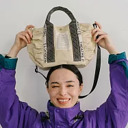 [THEATRE PRODUCTS] 圓點織帶褶邊兩用包中號 | 日雜托特包 手提包 手提袋 CL25075 米色Beige