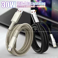 LDNIO 5mm加粗 USB-A to Lightning 鋁合金編織線-1米 黑色
