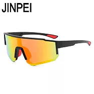 【JINPEI 錦沛】偏光Polarized運動太陽眼鏡 (抗UV400 PC防撞 防眩光) 楓岩紅