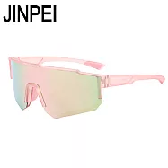 【JINPEI 錦沛】偏光Polarized運動太陽眼鏡 (抗UV400 PC防撞 防眩光) 落櫻粉