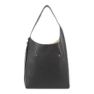 TORY BURCH Romy Hobo 金釦卵石紋肩背包 (黑色)