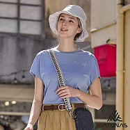 【ATUNAS 歐都納】女款酷涼節能抑菌短袖T恤/防曬涼感衣/大尺碼A1TS2606W- S 霧紫