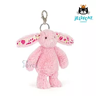英國 JELLYCAT 鑰匙圈/吊飾 粉紅玫瑰碎花兔 Blushkin