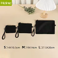 Heine 海恩直營 WIN-269 雙層拉鍊收納包 一包兩面網格+隱私層 防潑水材質 附手挽繩 旅用收納 藍芽耳機收納 3件套 黑色