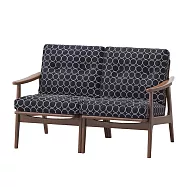 Maruni 60 Frame Chair 標準框架雙人沙發 (胡桃木、靛藍鈴鼓布料)