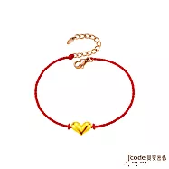 J&rsquo;code真愛密碼金飾 小甜心硬金編織手鍊