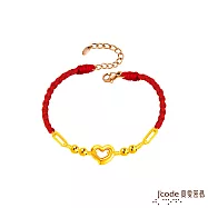 J&rsquo;code真愛密碼金飾 愛情點滴硬金編織手鍊