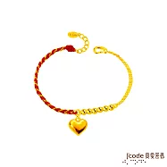 J&rsquo;code真愛密碼金飾 編織愛戀硬金編織手鍊