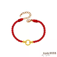 J&rsquo;code真愛密碼金飾 圈住緣份黃金編織女手鍊