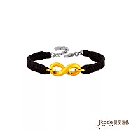 J&rsquo;code真愛密碼金飾 無限耀眼硬金編織男手鍊