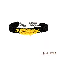 J&rsquo;code真愛密碼金飾 羽你相愛硬金編織男手鍊