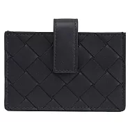 BOTTEGA VENETA 592674經典編織風琴式隨身卡夾.午夜藍