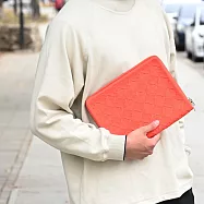 BOTTEGA VENETA 657359 經典編織手拿包/平板收納包.橘