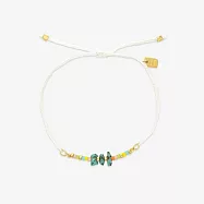 Pura Vida 美國手工 SOLANA SEED 綠松石彩珠白色編織可調式衝浪手環