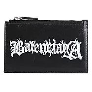 BALENCIAGA 巴黎世家 640535 歌德字母LOGO小羊皮零錢卡包.黑